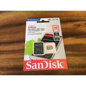 SanDisk Ultra Micro SDHC UHS-I Card W/adapter 98MB s  16GB